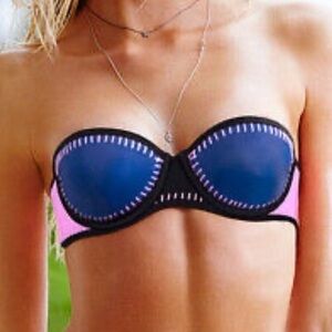 Victoria’s Secret Strapless Color Block Stitch Bathing Suit Top